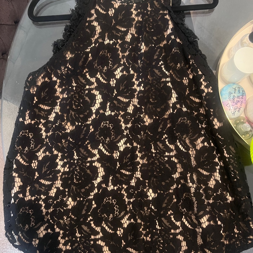 Black Lace Halter Camisole